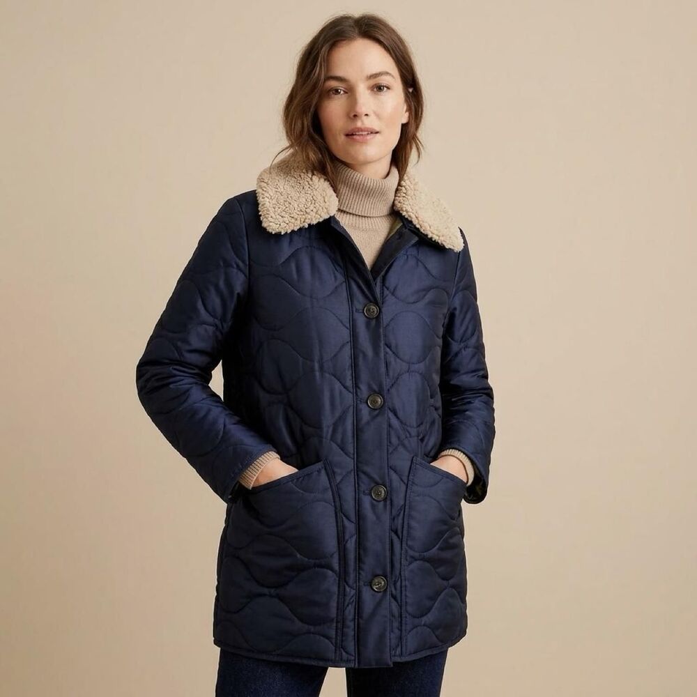 Jcrew Women's Navy and Blue Coat